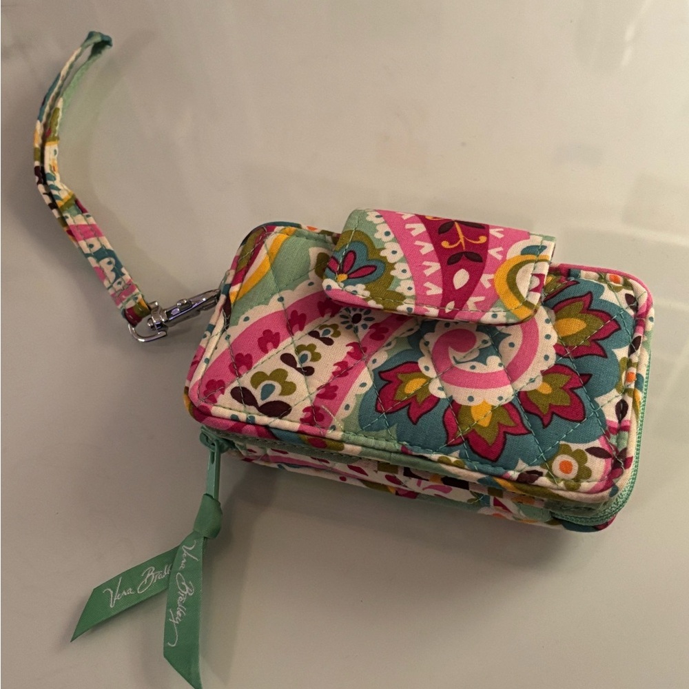Vera Bradley Floral Wallet in Pink and Green